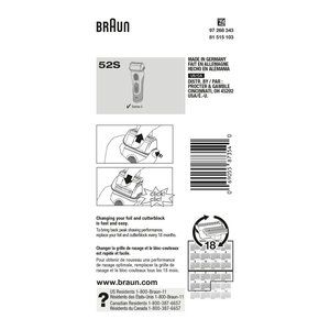 Series 5 52S Electric Shaver Head Replacement Cassette - Silver